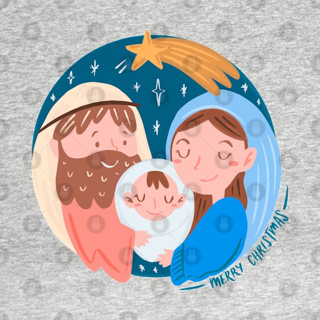 Nativity Hand Drawn by Mako Design 